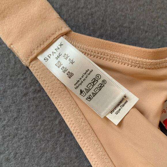 NWT Spanx Low Profile Wirefree Wireless Minimizer Bra Champagne Beige 36C - Picture 4 of 8